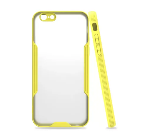 Apple iPhone 6 Kılıf Platin Silikon - Sarı