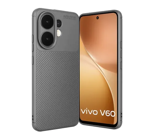 Vivo V60 5G Auto Focus Karbon Kapak - Gri