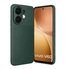 Vivo V60 5G Auto Focus Karbon Kapak - Koyu Yeşil