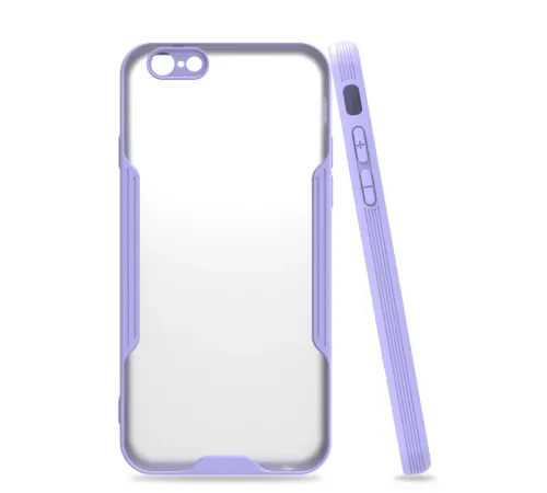 Apple iPhone 6 Kılıf Platin Silikon - Lila