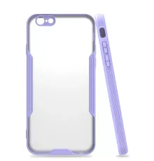 Apple iPhone 6 Kılıf Platin Silikon - Lila