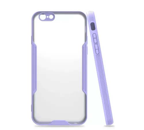 Apple iPhone 6 Kılıf Platin Silikon - Lila