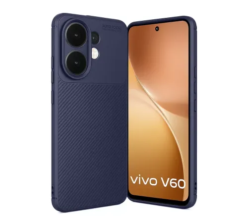 Vivo V60 5G Auto Focus Karbon Kapak - Lacivert