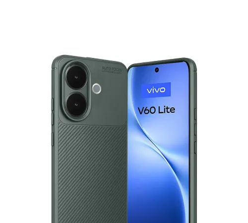 Vivo V60 Lite Auto Focus Karbon Kapak - Koyu Yeşil