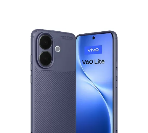 Vivo V60 Lite Auto Focus Karbon Kapak - Lacivert