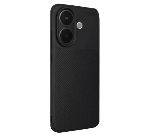 Vivo V60 Lite Auto Focus Karbon Kapak - Siyah