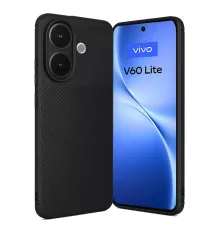 Vivo V60 Lite Auto Focus Karbon Kapak - Siyah