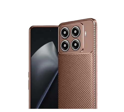Xiaomi Mi 15T Pro Auto Focus Karbon Kapak - Kahverengi