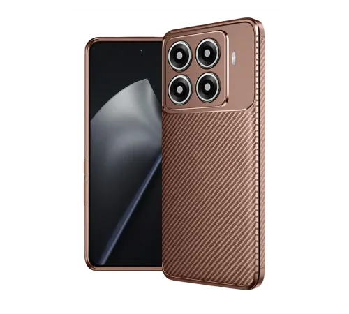 Xiaomi Mi 15T Pro Auto Focus Karbon Kapak - Kahverengi