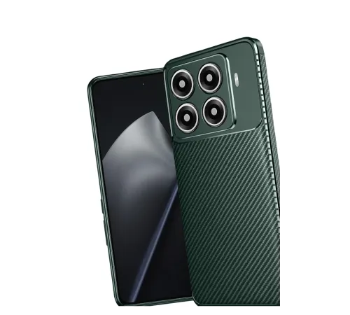 Xiaomi Mi 15T Pro Auto Focus Karbon Kapak - Koyu Yeşil