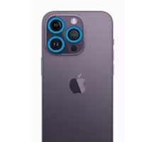 Apple iPhone 12 Pro Neon Fosforlu Kamera Lens - Mavi