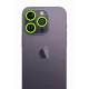 Apple iPhone 12 Pro Neon Fosforlu Kamera Lens - Yeşil