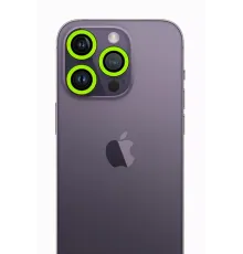 Apple iPhone 12 Pro Neon Fosforlu Kamera Lens - Yeşil