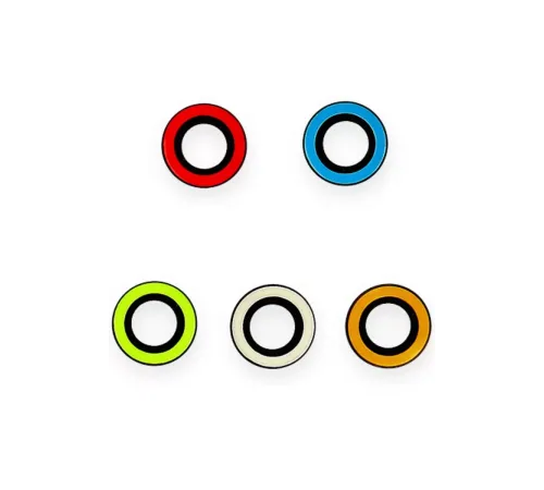 Apple iPhone 12 Pro Neon Fosforlu Kamera Lens - Beyaz