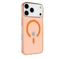 Apple iPhone 17 Pro Kılıf Pc Real Magsafe Kapak - Turuncu