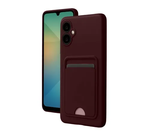 Samsung Galaxy A07 4G Kelvin Kartvizitli Silikon - Bordo