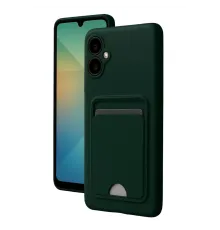 Samsung Galaxy A07 4G Kelvin Kartvizitli Silikon - Koyu Yeşil
