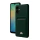 Samsung Galaxy A07 4G Kelvin Kartvizitli Silikon - Koyu Yeşil