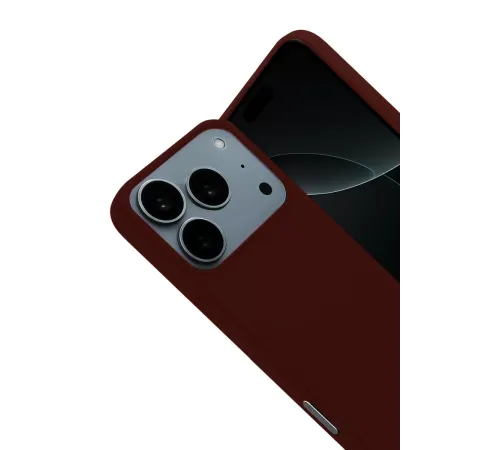 Apple iPhone 17 Pro Nano içi Kadife Silikon - Bordo