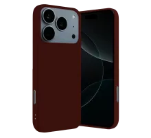 Apple iPhone 17 Pro Nano içi Kadife Silikon - Bordo