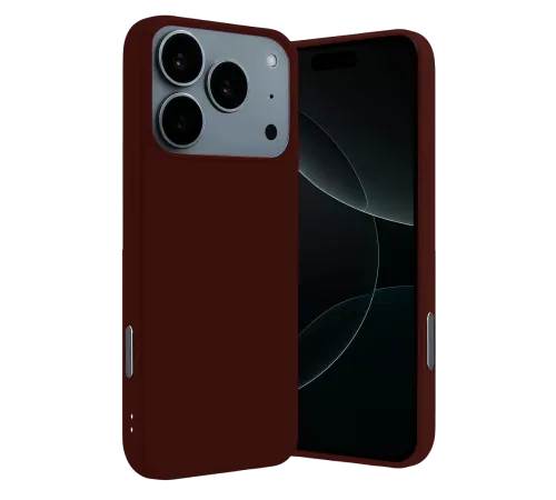 Apple iPhone 17 Pro Nano içi Kadife Silikon - Bordo