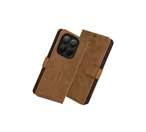 Xiaomi Mi 15T Trend S Plus Kapaklı Kılıf - Taba