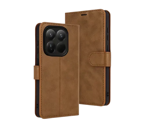 Xiaomi Mi 15T Trend S Plus Kapaklı Kılıf - Taba