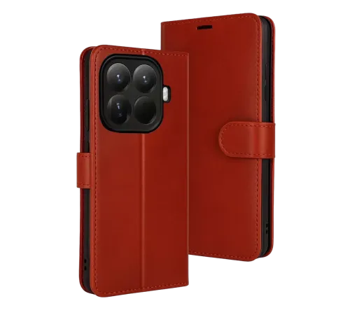 Xiaomi Mi 15T Pro Trend S Plus Kapaklı Kılıf - Kırmızı