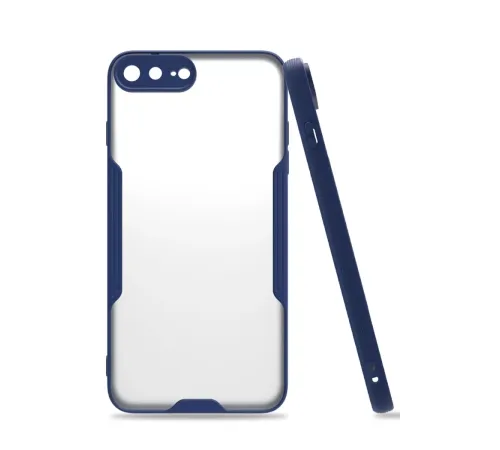 Apple iPhone 7 Plus Kılıf Platin Silikon - Lacivert