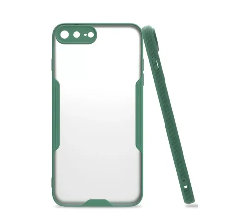 Apple iPhone 7 Plus Kılıf Platin Silikon - Yeşil