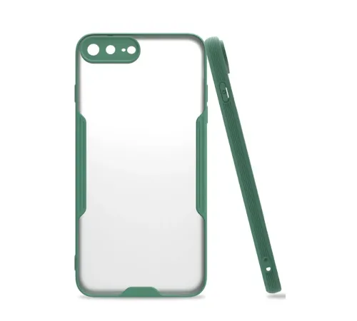 Apple iPhone 7 Plus Kılıf Platin Silikon - Yeşil