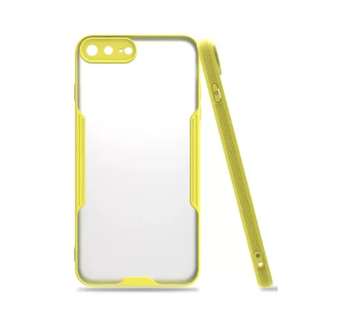 Apple iPhone 7 Plus Kılıf Platin Silikon - Sarı