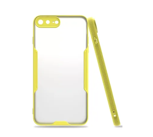 Apple iPhone 7 Plus Kılıf Platin Silikon - Sarı