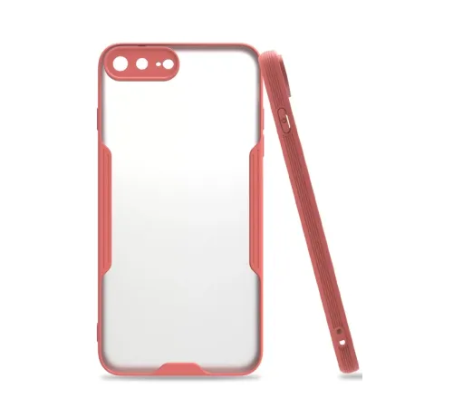 Apple iPhone 7 Plus Kılıf Platin Silikon - Pembe