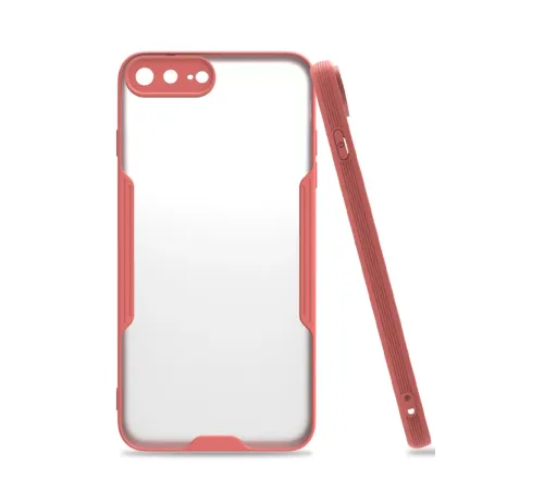 Apple iPhone 7 Plus Kılıf Platin Silikon - Pembe