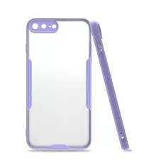 Apple iPhone 7 Plus Kılıf Platin Silikon - Lila