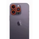 Apple iPhone 12 Pro Max Neon Fosforlu Kamera Lens - Turuncu