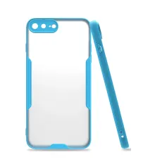 Apple iPhone 7 Plus Kılıf Platin Silikon - Mavi