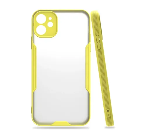 Apple iPhone 11 Kılıf Platin Silikon - Sarı