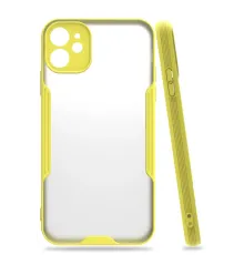 Apple iPhone 11 Kılıf Platin Silikon - Sarı