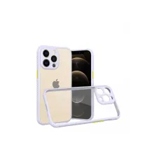 Apple iPhone 13 Pro Kılıf Miami Şeffaf Silikon - Lila