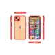Apple iPhone 13 Mini Kılıf Miami Şeffaf Silikon - Kırmızı