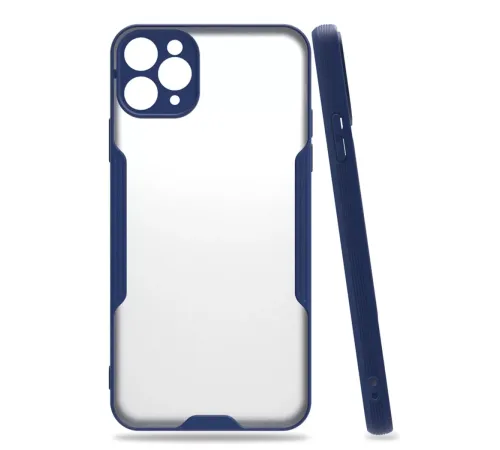 Apple iPhone 11 Pro Kılıf Platin Silikon - Lacivert
