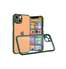 Apple iPhone 13 Mini Kılıf Miami Şeffaf Silikon - Koyu Yeşil