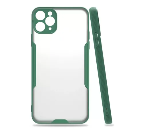 Apple iPhone 11 Pro Kılıf Platin Silikon - Yeşil