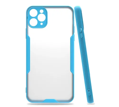 Apple iPhone 11 Pro Kılıf Platin Silikon - Mavi