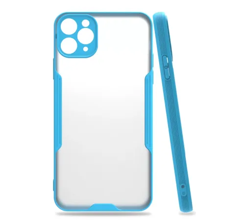 Apple iPhone 11 Pro Kılıf Platin Silikon - Mavi