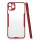 Apple iPhone 11 Pro Max Kılıf Platin Silikon - Kırmızı
