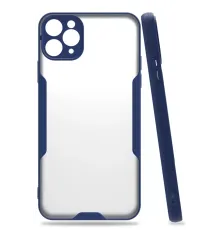 Apple iPhone 11 Pro Max Kılıf Platin Silikon - Lacivert