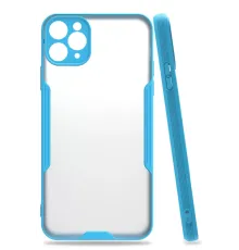 Apple iPhone 11 Pro Max Kılıf Platin Silikon - Mavi